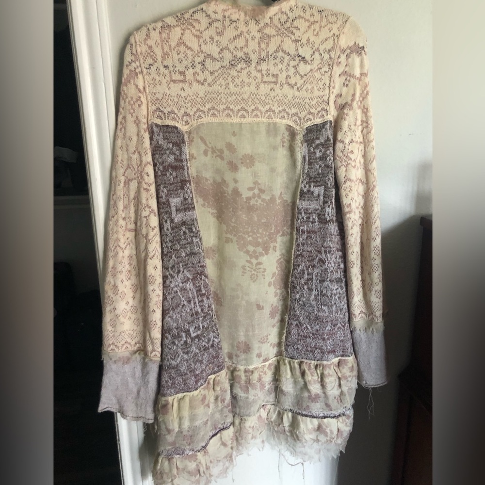 FREE PEOPLE knitted patchwork cardigan